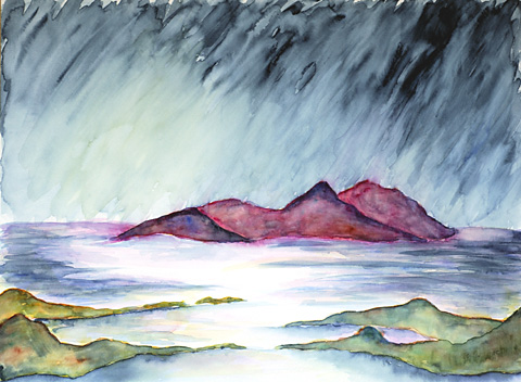 Aquarell Gewitter