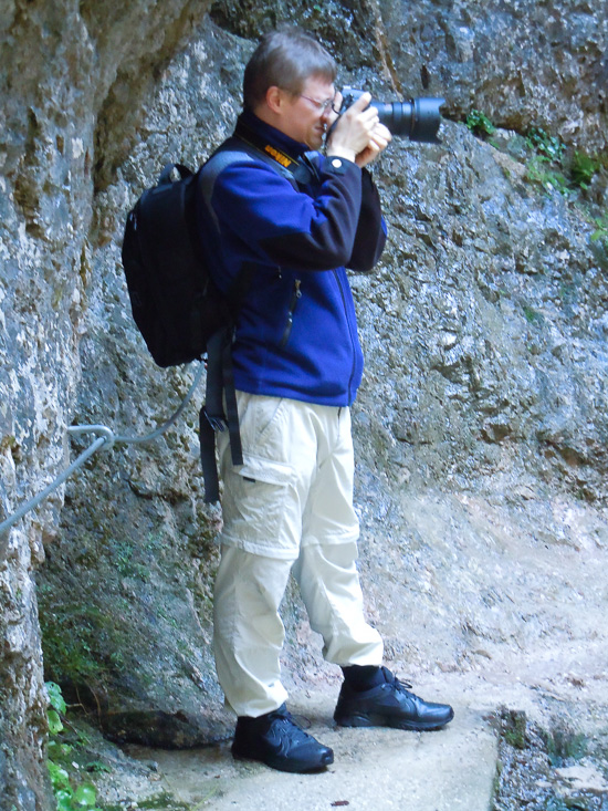 Fotograf in der Almbachklamm