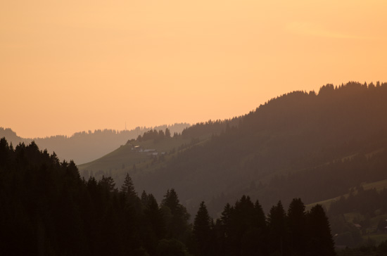 Abendlicht im Tannheimer Tal