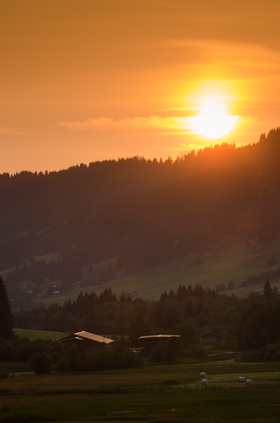 Sonnenuntergang im Tannheimer Tal