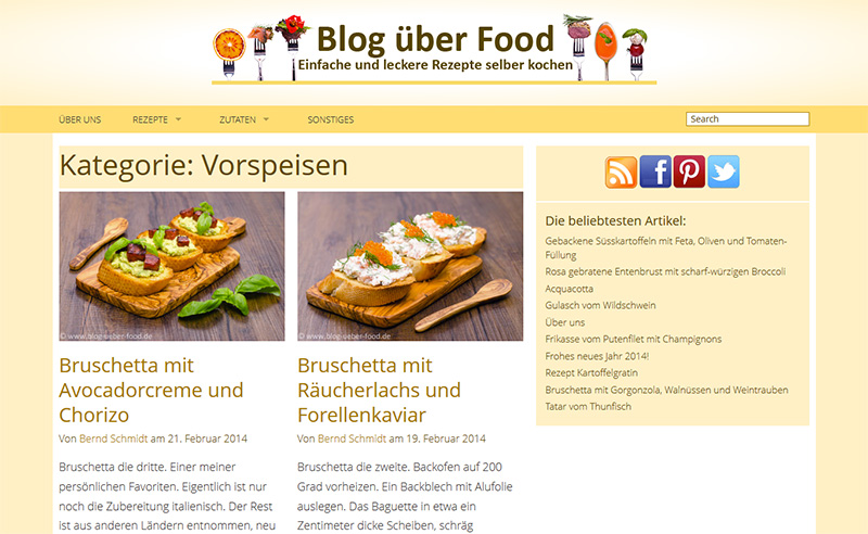 Blog über Food