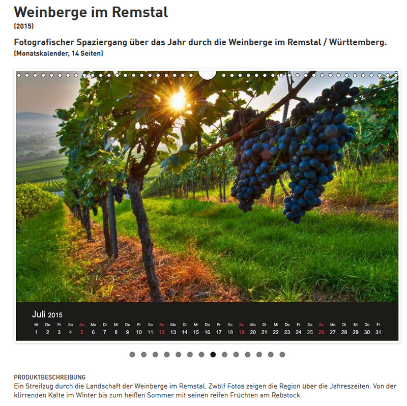 Kalender Weinberge im Remstal