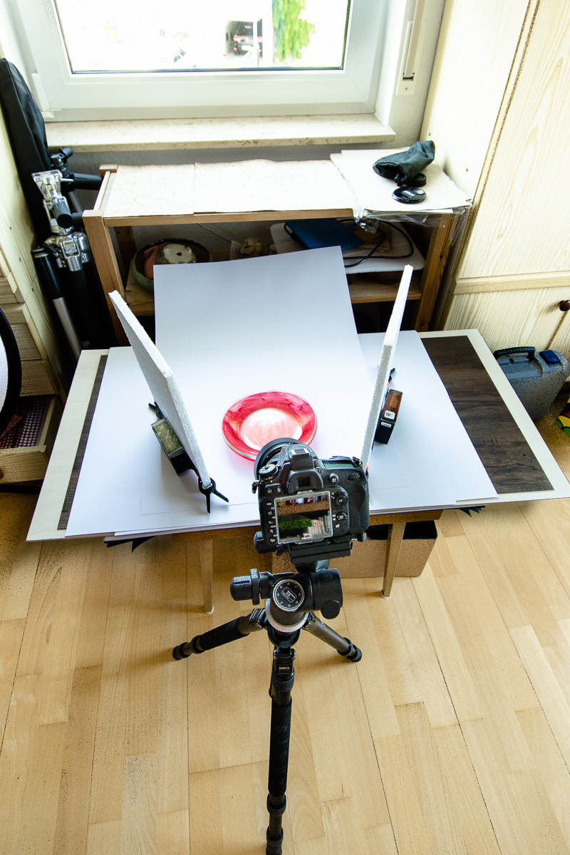 Lichtaufbau Foodfotografie mit natürlichem Licht