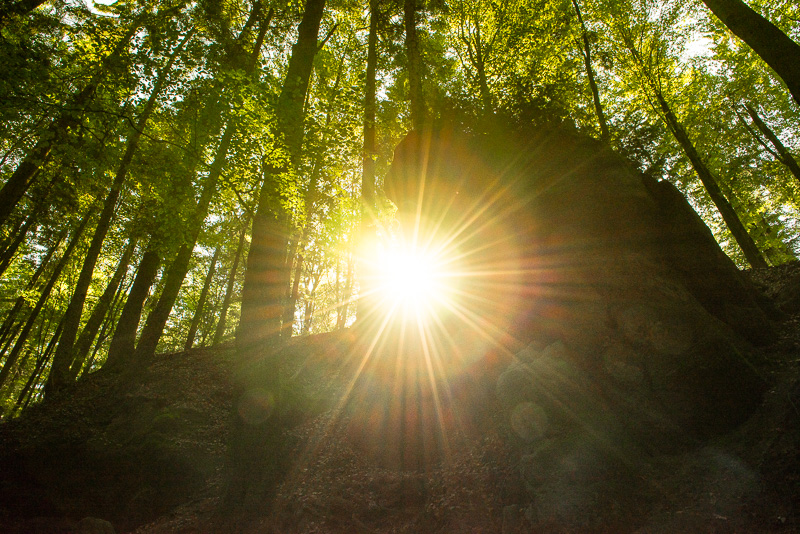 Gegenlicht in der Gallengrotte