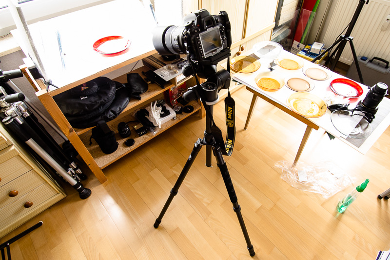 Set-Aufbau mit Tageslicht für die Food-Fotografie