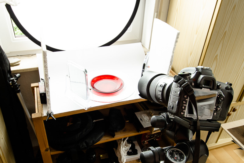 Verbessertes Setup mit Tageslicht für die Foodfotografie