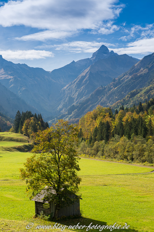 Trettachtal mit Gipfel der Trettachspitze