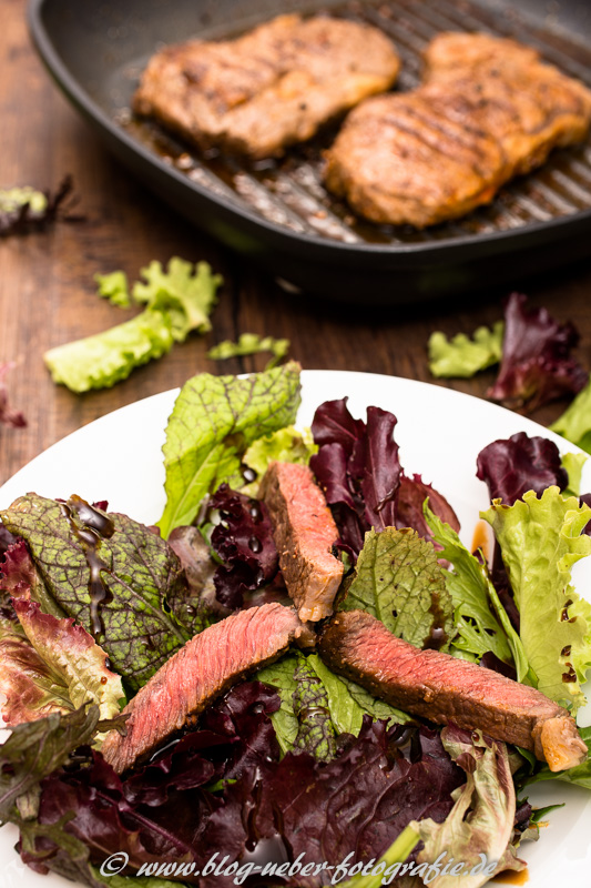 Entrecote mit Blattsalat