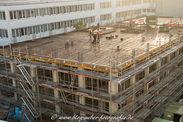 Blick auf das zukünftige Bürogebäude