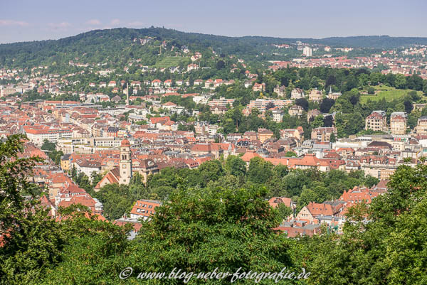 View from Weissenburgpark on the city of Stuttgart