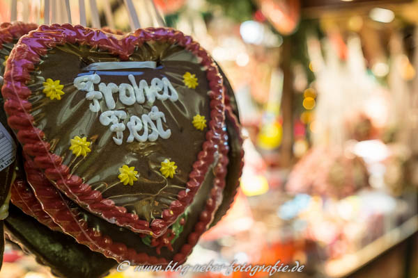 Frohes Fest Herz aus Lebkuchen