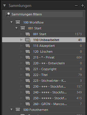 Sammlungen in Lightroom