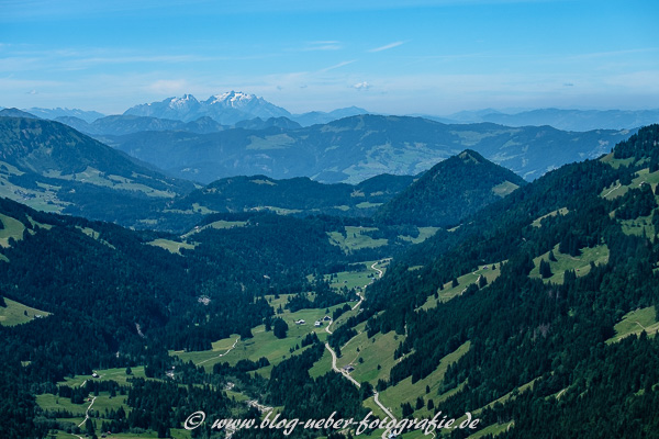 Bregenzer Wald mit dem Säntis im Hintergrund