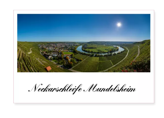 Poster Landschaftsfoto Neckarschleife